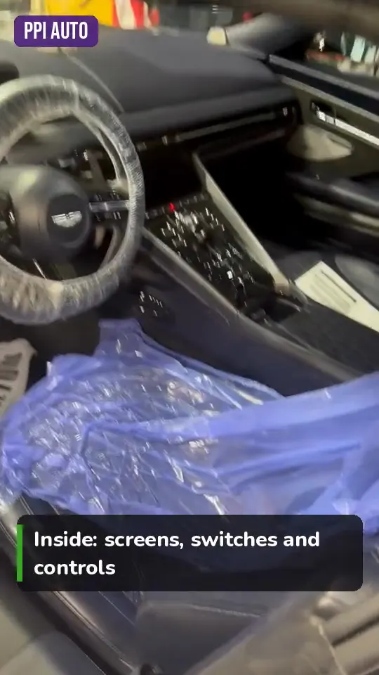 Still from the inspection video of the Aston Martin DB12 Convertible